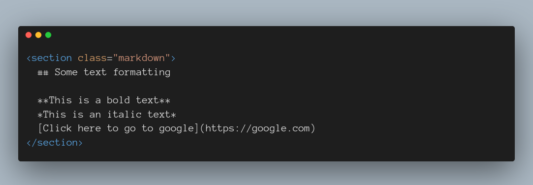 Markdown Based API
